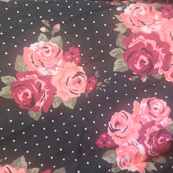Torrid Black Dress with Pink Flowers and White Dots- It Has Pockets!! Size 16 - Picture 2 of 4